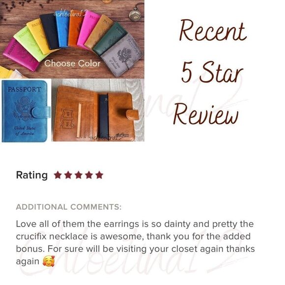 Passport Holder Cover Wallet RFID - Picture 8 of 10